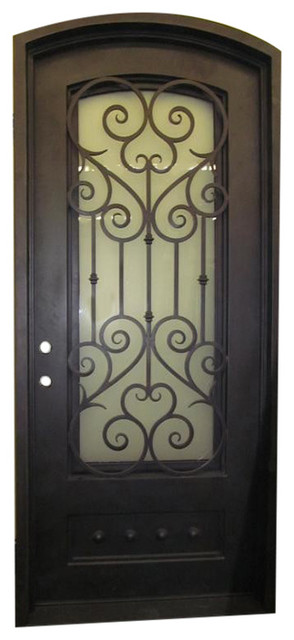 Vatican 42 X96 Iron Door Sandblast Glass Left Hand Inswing