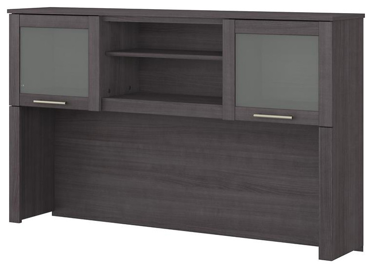 Somerset 60W Desk Hutch in Storm Gray - Engineered Wood