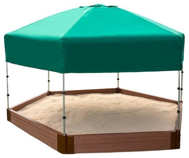 Two Inch Series 7ft.x8ft.x5.5 " Composite Hexagon Sandbox Kit With