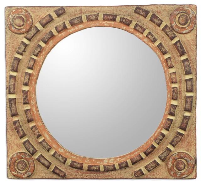 African Tradition Mirror Farmhouse Wall Mirrors by NOVICA Houzz