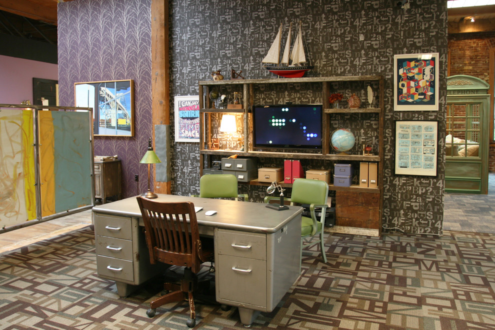 Design ideas for an industrial home office in Portland.