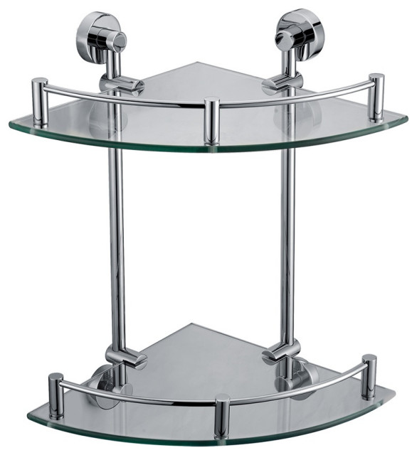 Alfi Brand Polished Chrome Corner Mount Shower Shelf Bathroom Accessory ...