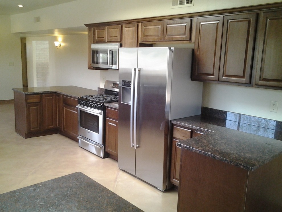 Example of a mountain style kitchen design in Phoenix