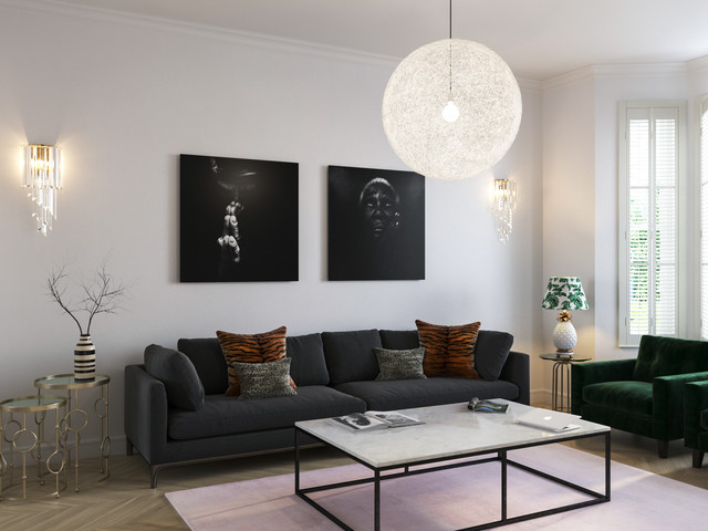 Contemporary Eclectic eklektisk-vardagsrum
