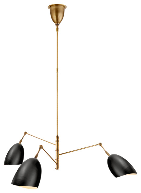 Sommerard Medium Triple Arm Chandelier Midcentury Chandeliers By Lightopia Houzz Sommerard Medium Triple Arm Chandelier, Swing Arm Chandelier