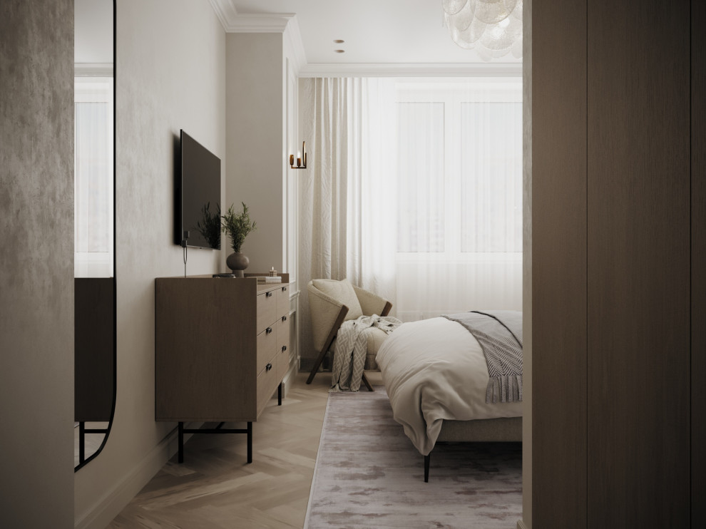 Уютная квартира в спокойных светлых оттенках