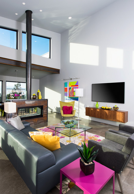 Tree House contemporary-vardagsrum