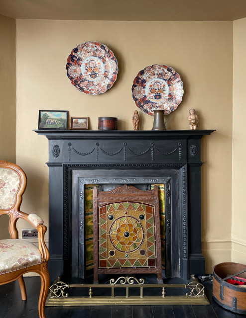 Highgate Arts & Crafts Home amerikansk-craftsman-vardagsrum