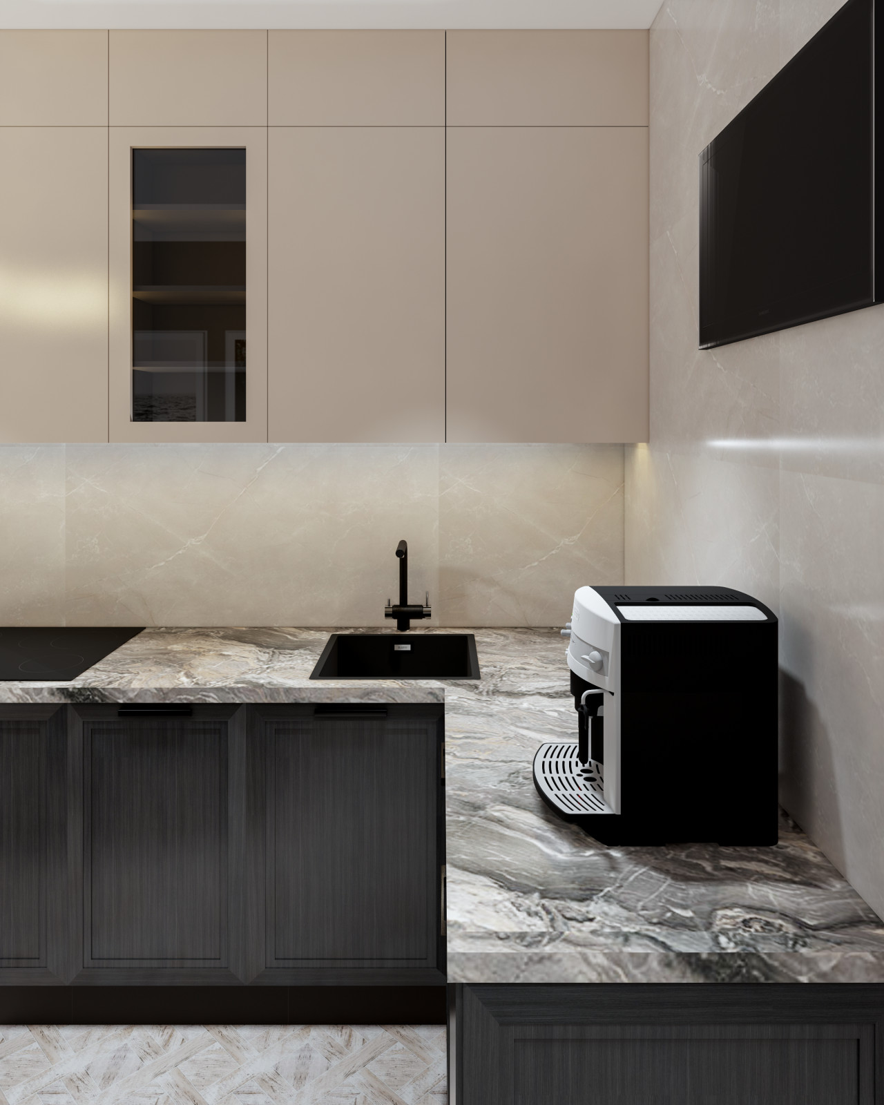 Современная кухня с мужским характером и любовью к классике