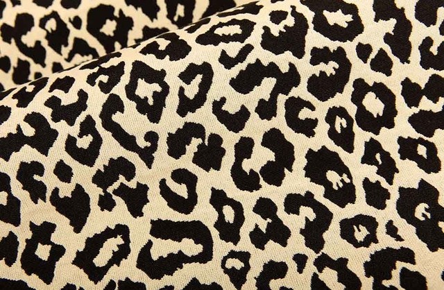 Leopard Skin Upholstery Fabric in Ebony