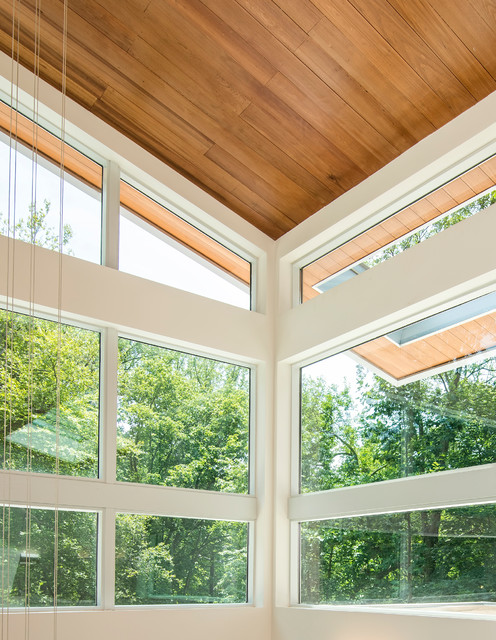 House On Morrow Road Atrium Windows Contemporary Corridor New York By Robert Gross Architect