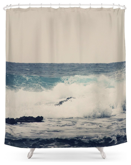 Ocean Blue Shower Curtain Beach Style Shower Curtains By