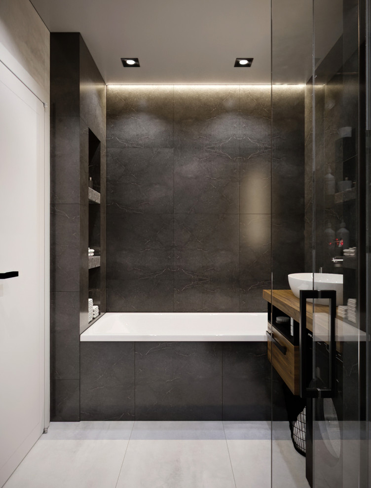 Квартира в спокойной цветовой гамме с нотками брутальности