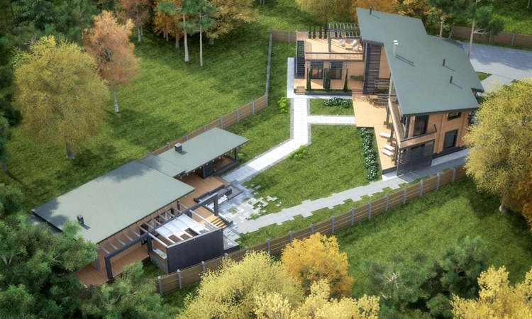 Современный деревянный дом