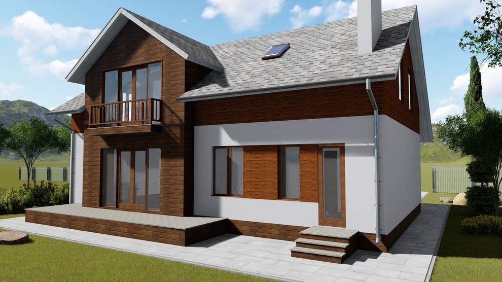 Жилой дом с мансардой