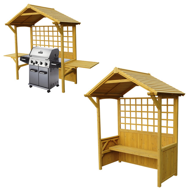 2-in-1 Seated Party Arbor, Barbeque Shelter