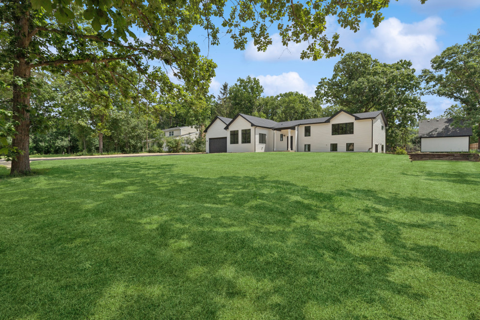 Expansive Backyard & Refined Modern Farmhouse Exterior