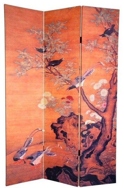 3 Panel Size 6-Feet Tall Diamond Weave Natural Fiber Folding Screen Oriental Furniture Most Popular Room Dividers and Floor Screens White