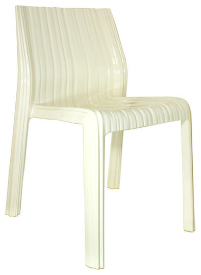 Kartell Frilly Chair, Matte Glossy White, Set of 2