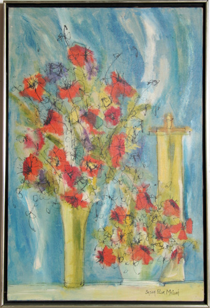 Susan Pear Meisel, Flowers 1, Oil Painting - Paintings - by RoGallery ...
