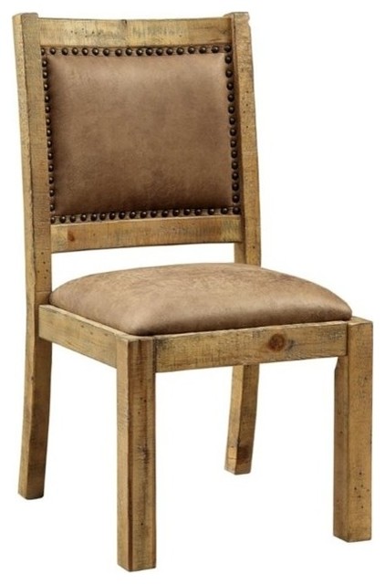 Bowery Hill Faux Leather Dining Chair (Set of 2)