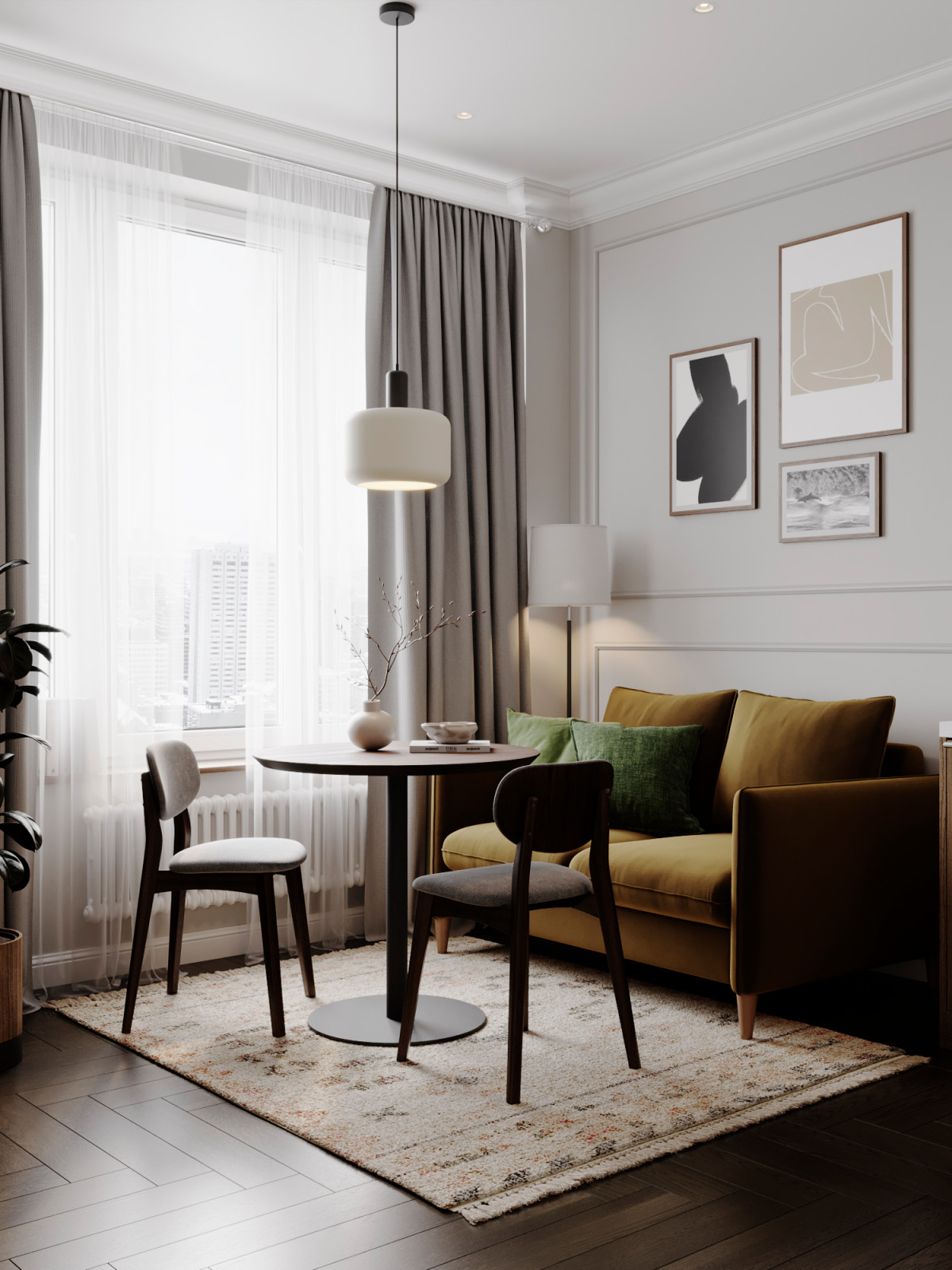 Уютный интерьер в ЖК Западный Порт