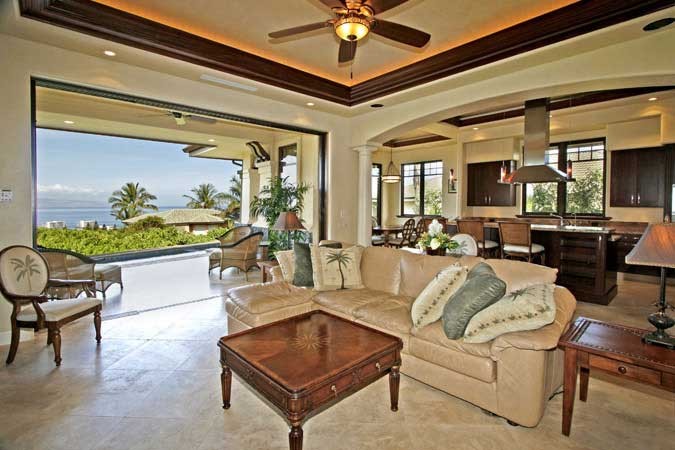 This is an example of a tropical kitchen in Hawaii.