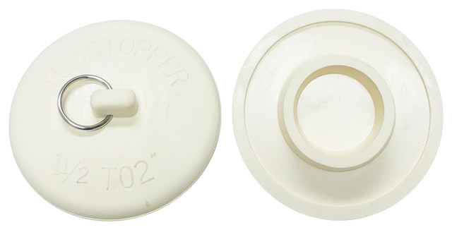 1-1/2" to 2" White Rubber Bathroom Tub Drain Stopper/Plug - Bathroom Sink  And Faucet Parts - by PF WaterWorks | Houzz