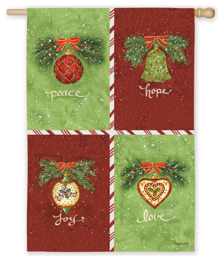 Christmas Peace Hope Joy and Love House Flag