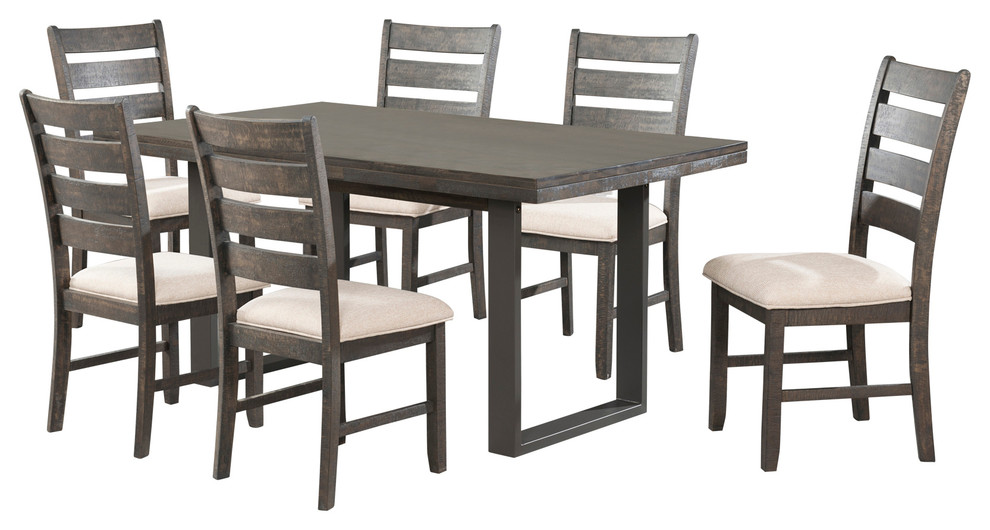 Sullivan Dining Table With 6 Side Chairs Transitional Dining Sets