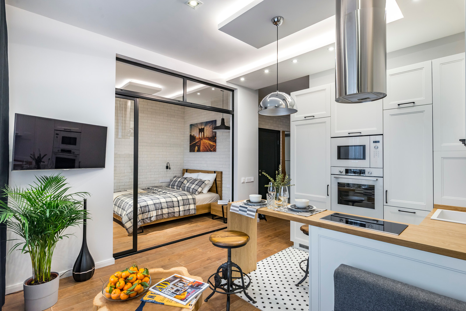 Студия 38м2 в стиле лофт для сдачи в аренду