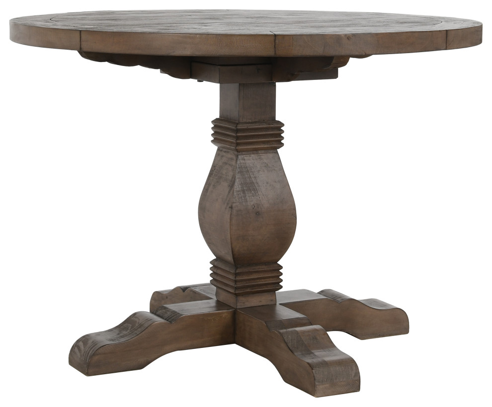 Quincy Reclaimed Pine Round Dining Table by Kosas Home Traditional