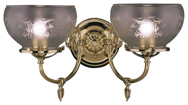 2-Light Polished Brass Chancery Sconce