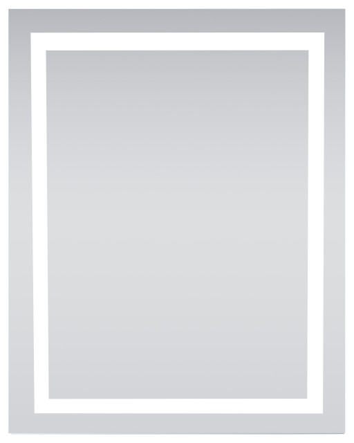 4 Sides LED Hardwired Mirror Rectangle W32"H40" Dimmable 5000K Modern