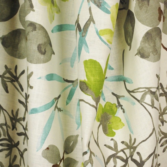 Gazebo Cloud Tropical Floral Drapery Fabric