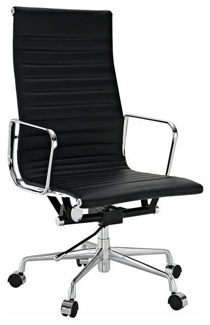 aluminum group high back office chair real leather - contemporary aluminum group high back office chair real leather - contemporary