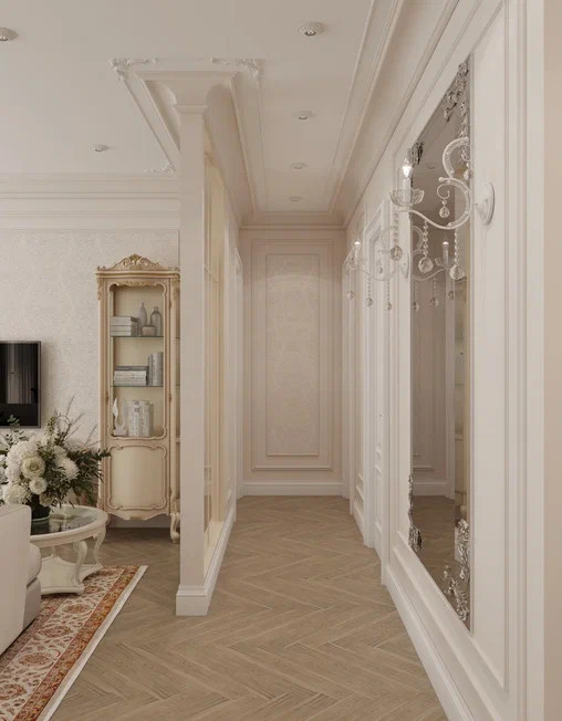 Светлая квартира 112,55 м² в современном стиле