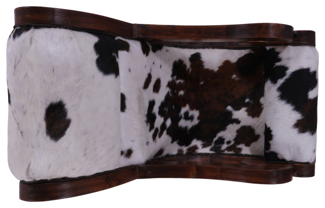 Hair-On Cowhide Wooden Handcrafted Rocking Chair RC104-FC, 24