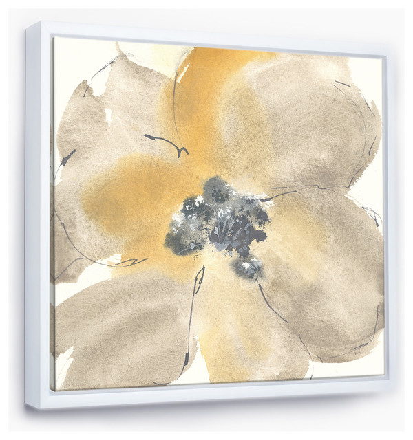 Designart Galm Flower Tones I Traditional Framed Wall Art, 30x30 ...