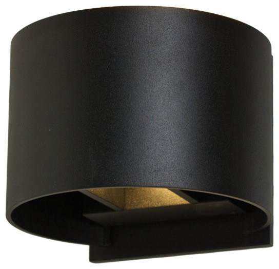 7W LED Round Wall Sconce With Integrated Non-Dimmable Driver - Contemporary - Outdoor Wall ...