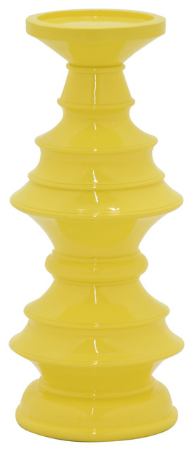 Three Hands Yellow Candle Holder Contemporary Candleholders Three Hands Yellow Candle Holder