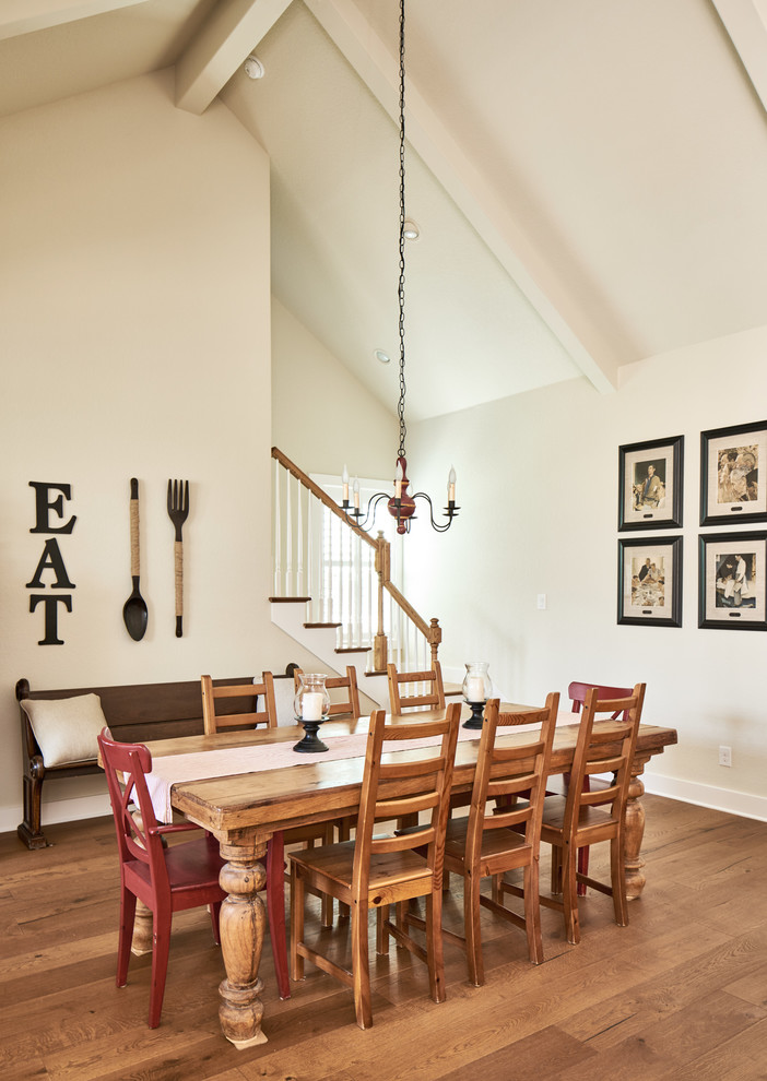 Inspiration for a farmhouse dining room remodel in Other