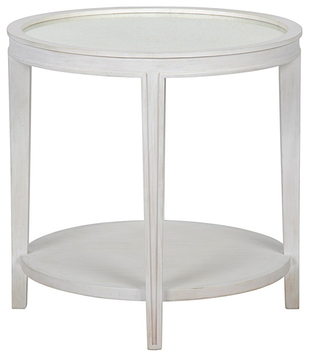 NOIR Furniture QS Imperial Side Table, White Wash GTAB251WH