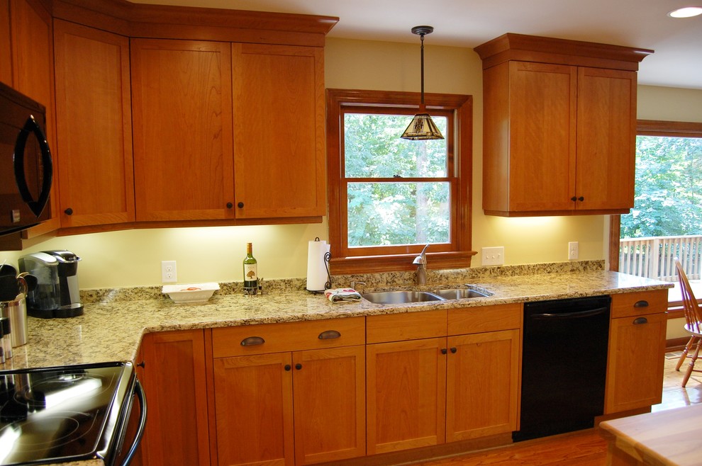 Example of a mountain style kitchen design in Raleigh