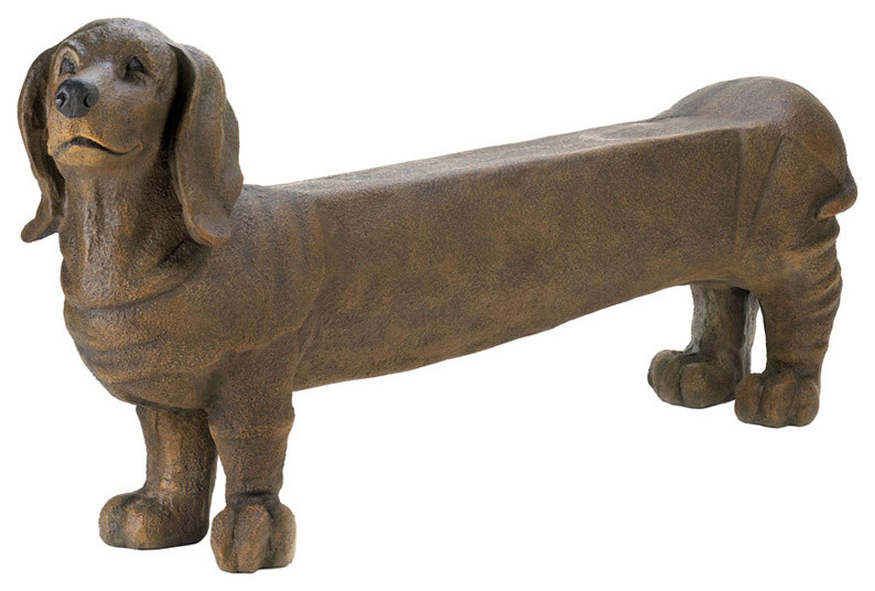 Dachshund Doggy Bench Contemporary Outdoor Benches by Koolekoo