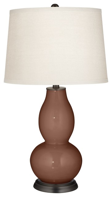 Rugged Brown Double Gourd Table Lamp