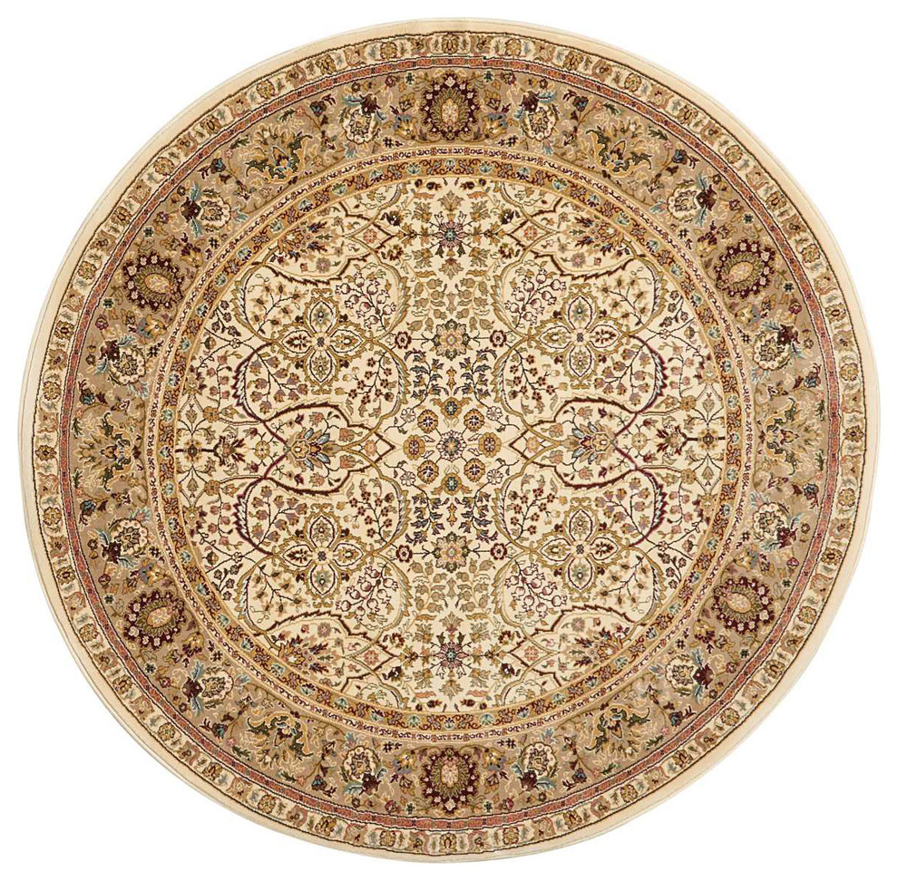 Nourison Antiquities "American Jewel" Ivory Area Rug, 5'3"x5'3
