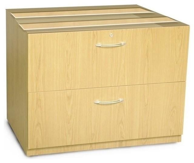 Mayline Aberdeen 2 Drawer Credenza Lateral File In Maple