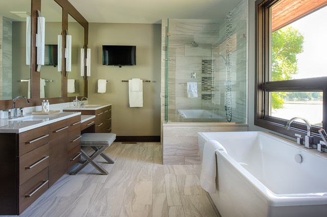 Emerald Contemporary modern-badezimmer
