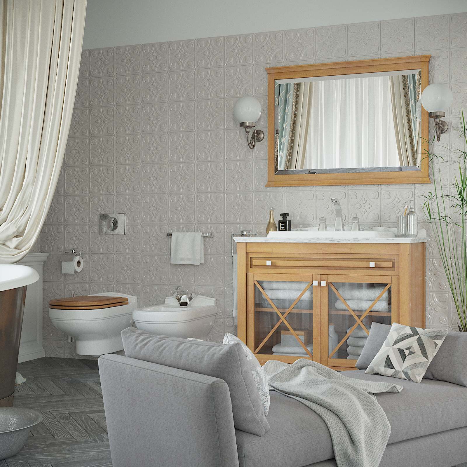 Ванная в загородном доме